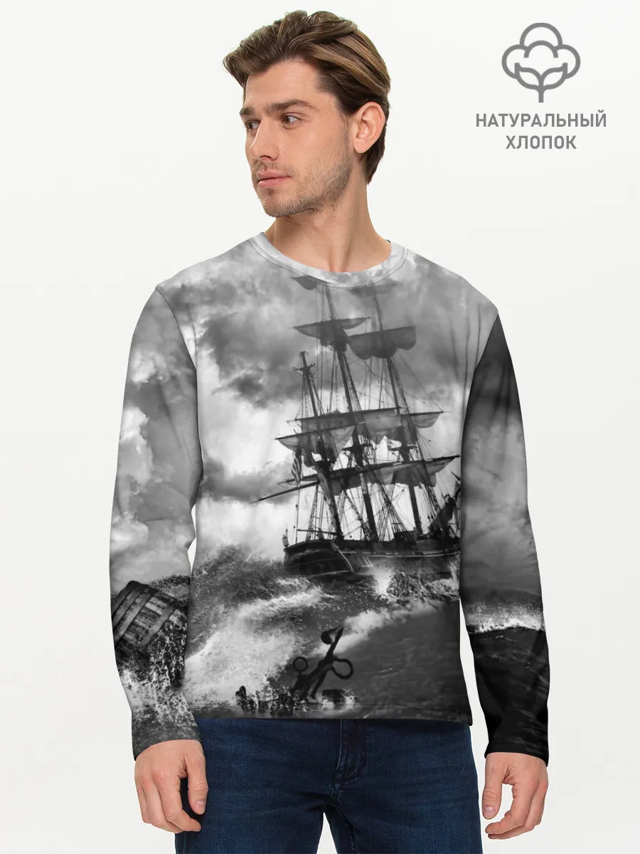 Мужской лонгслив базовый / Парусник