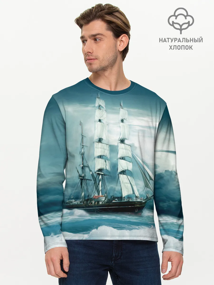 Мужской лонгслив базовый / Парусник
