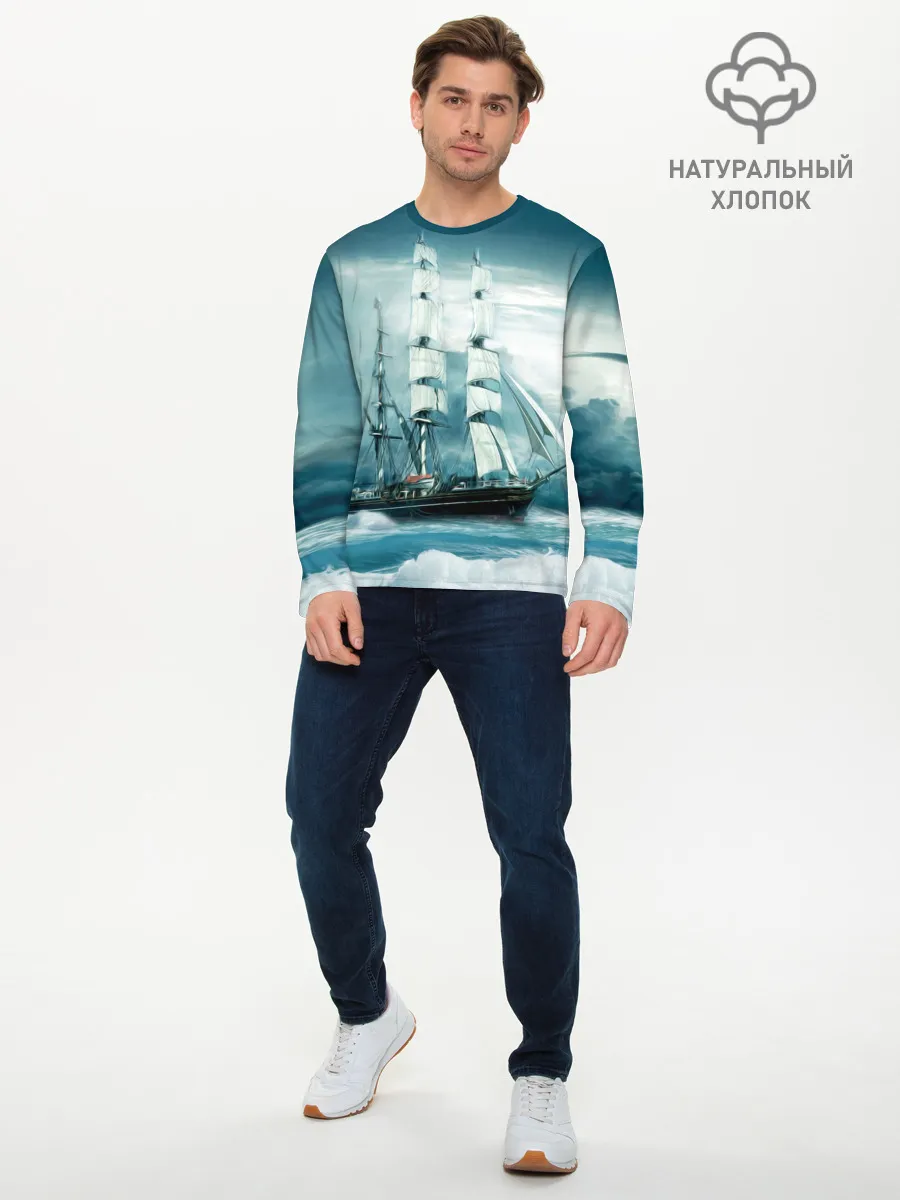 Мужской лонгслив базовый / Парусник