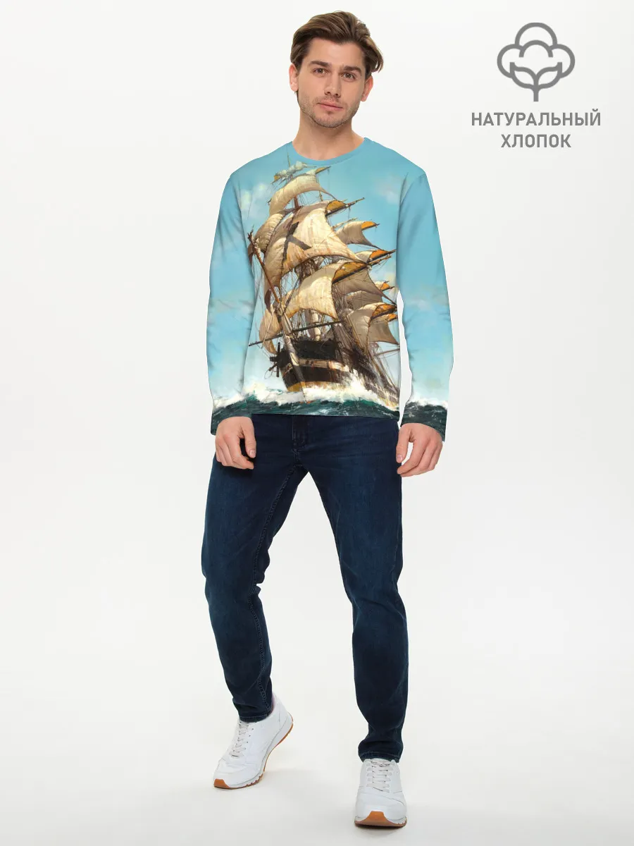 Мужской лонгслив базовый / Парусник