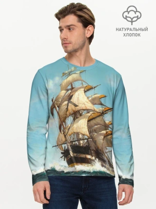 Мужской лонгслив базовый / Парусник