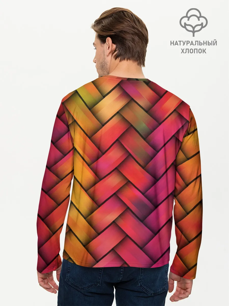 Мужской лонгслив базовый / Colorful weave