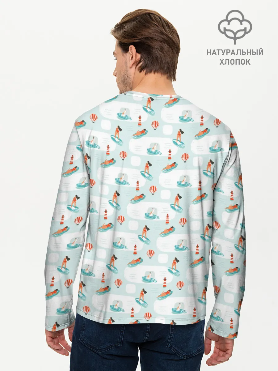 Мужской лонгслив базовый / Серфингистка
