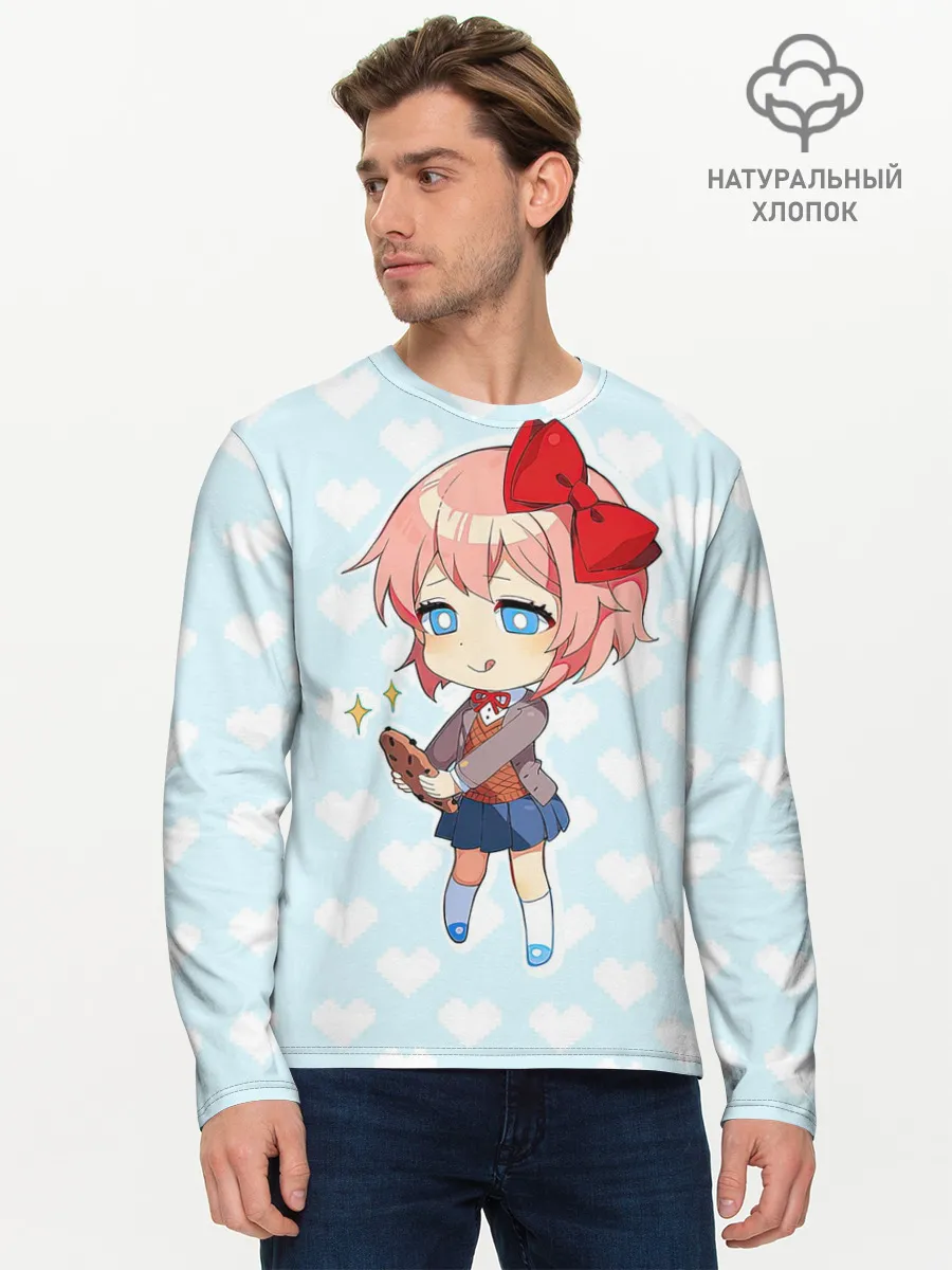 Мужской лонгслив базовый / Chibi Sayori