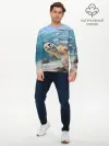 Мужской лонгслив базовый / Морская черепаха