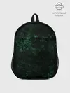 Рюкзак детский / Темно-зеленый мраморный узор