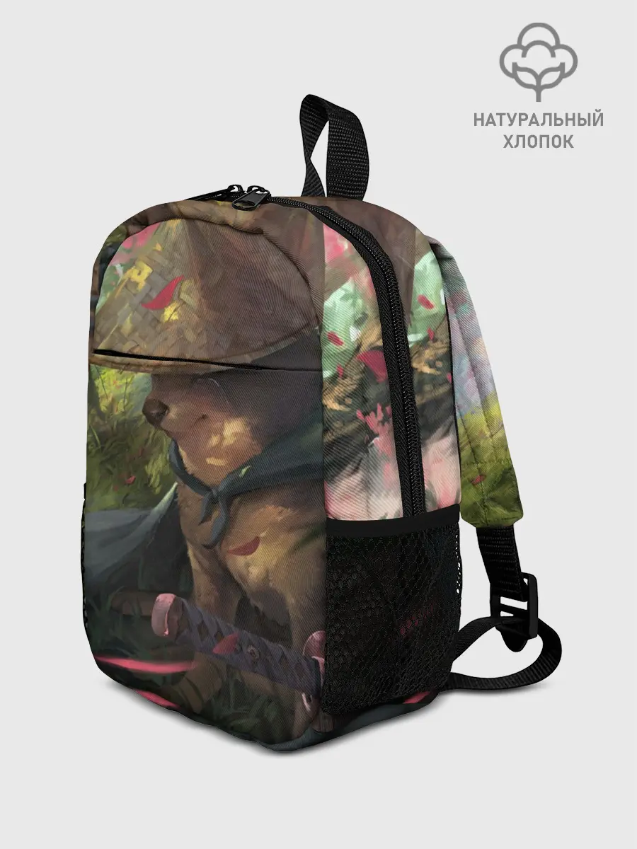 Рюкзак детский / Собака Самурай плачет мем