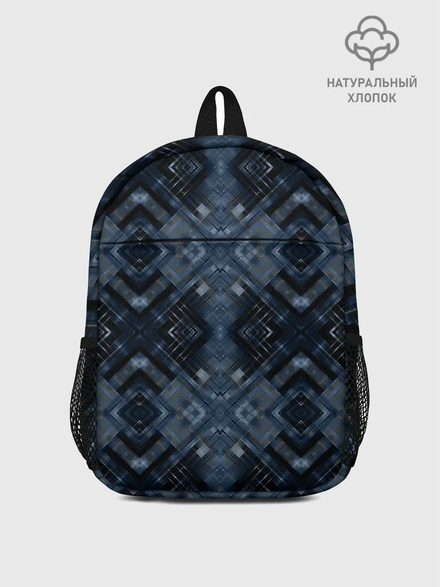 Рюкзак детский / Темный синий абстрактный узор