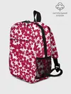 Рюкзак детский / Бело-красный цветочный