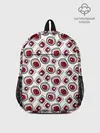 Рюкзак детский / Красно черный узор на белом