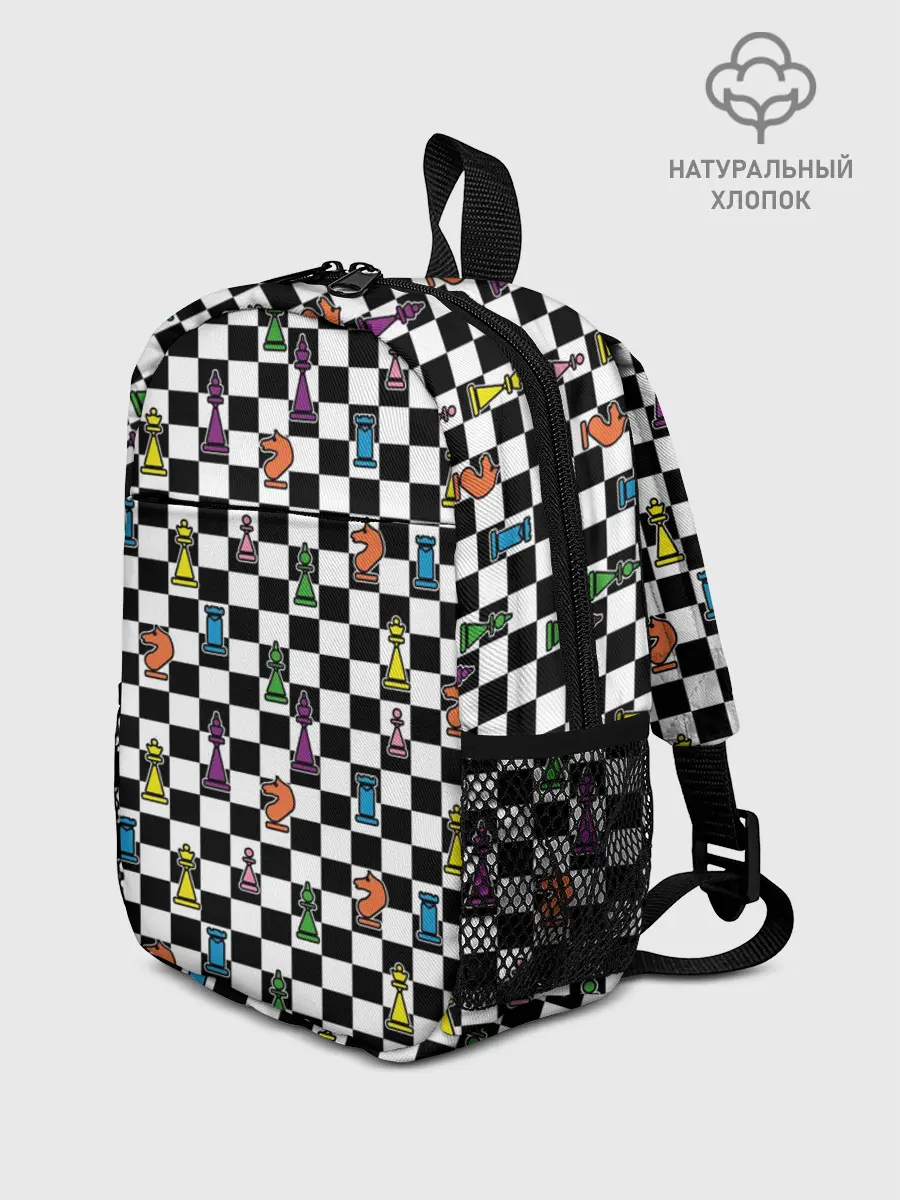 Рюкзак детский / Яркая шахматная доска