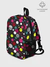 Рюкзак детский / Разноцветный горох на черном