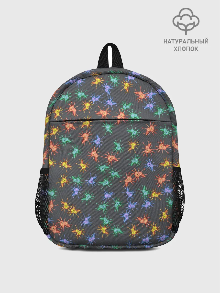 Рюкзак детский / Аксолотль паттерн