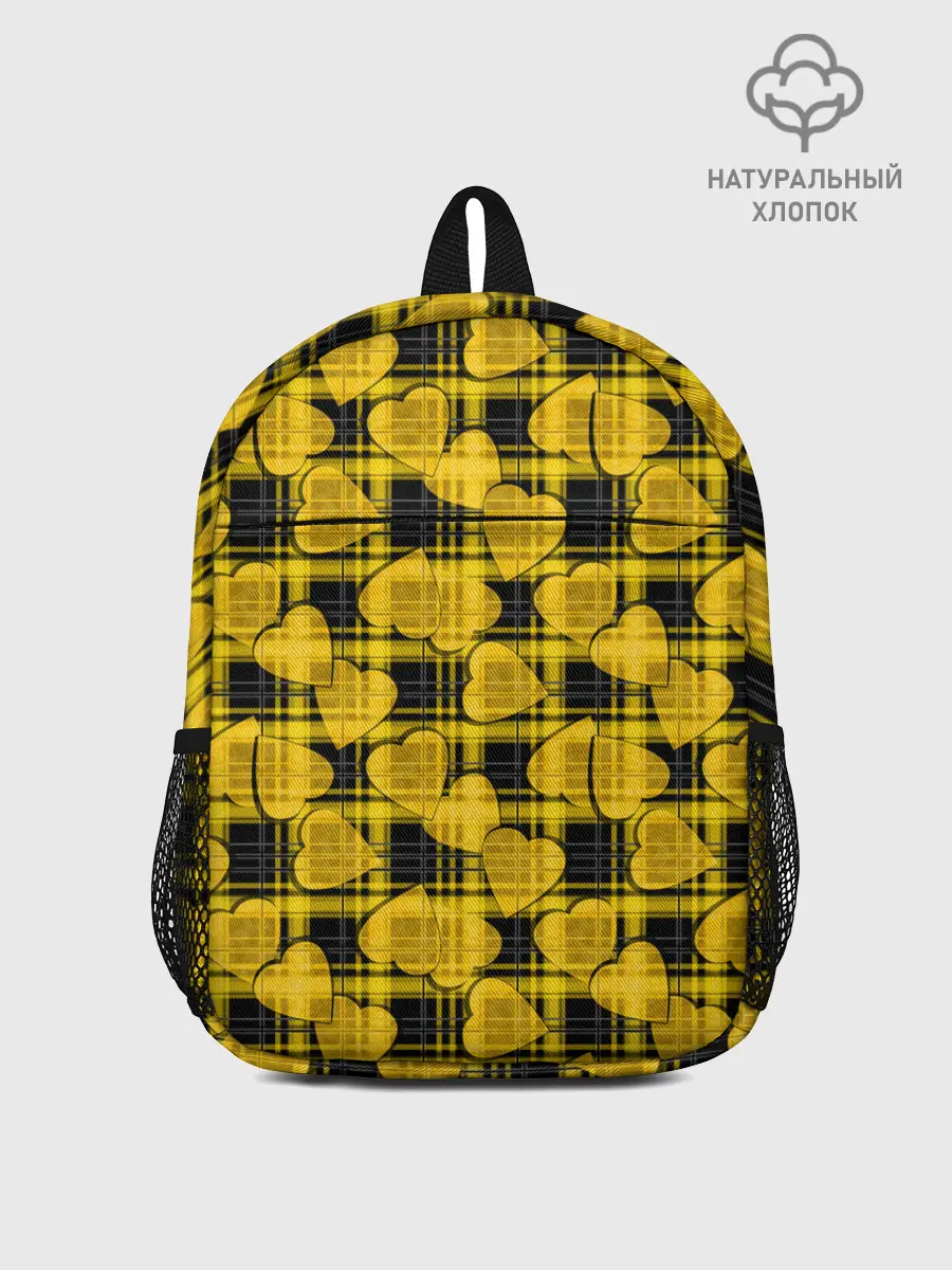 Рюкзак детский / Желто-черный модный узор