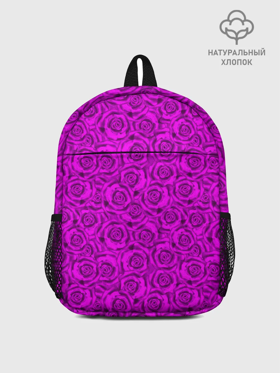 Рюкзак детский / Яркий цветочный неоновый узор