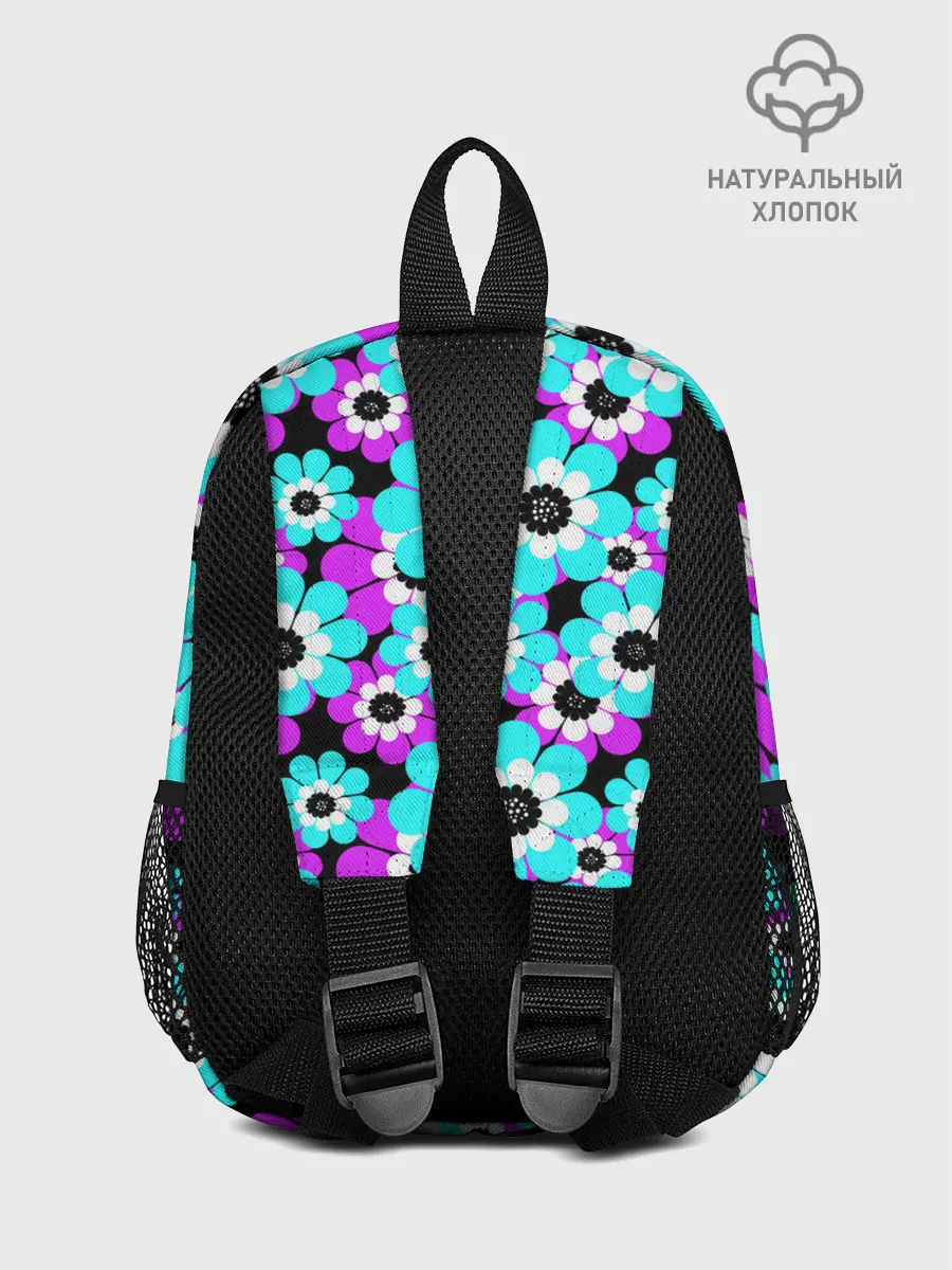 Рюкзак детский / Яркие бирюзовые цветы