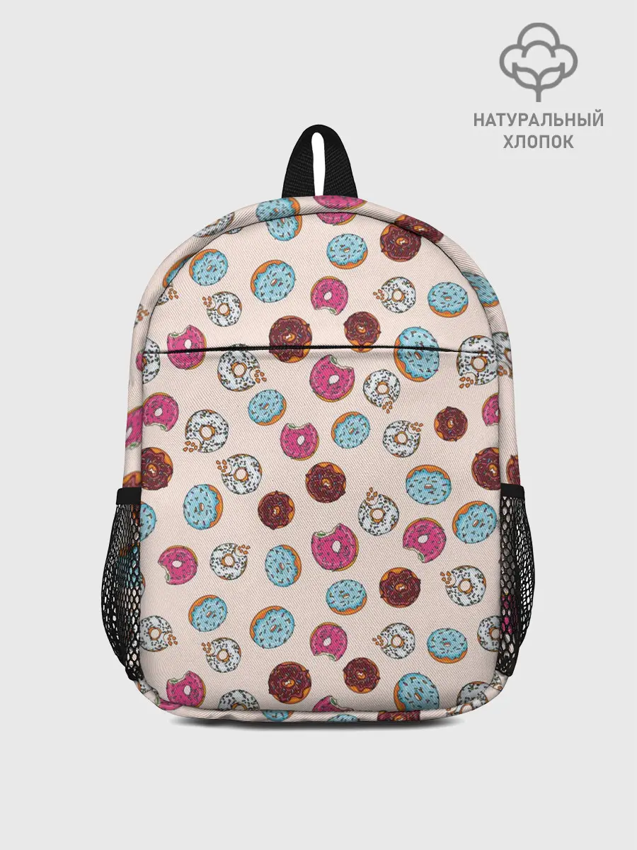 Рюкзак детский / Пончики донаты паттерн