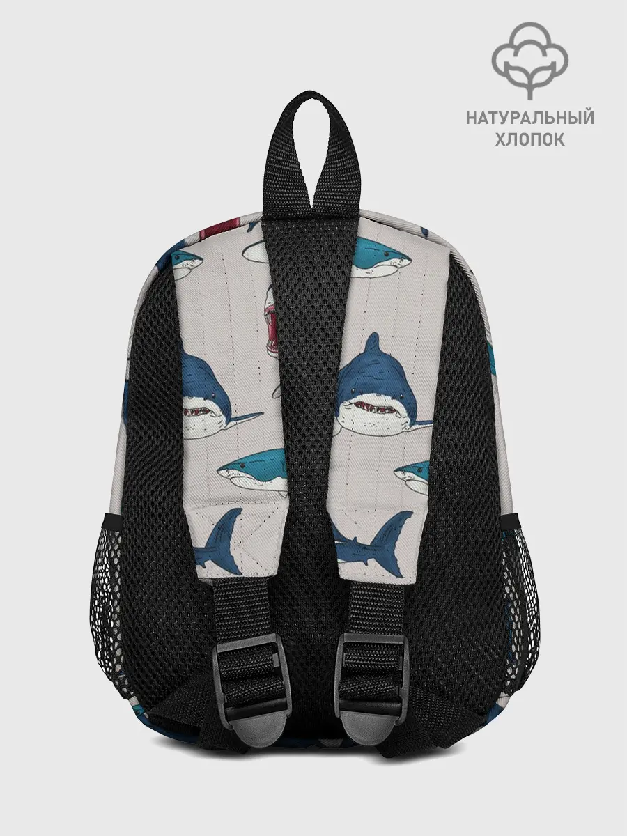 Рюкзак детский / Кровожадные акулы паттерн