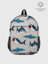 Рюкзак детский / Кровожадные акулы паттерн