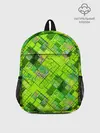Рюкзак детский / Ярко-зеленый абстрактный узор