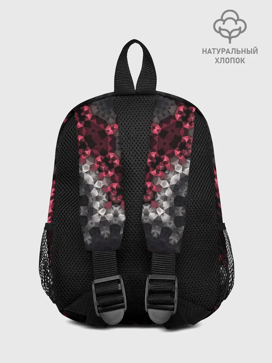 Рюкзак детский / Красно-черный мозаичный узор