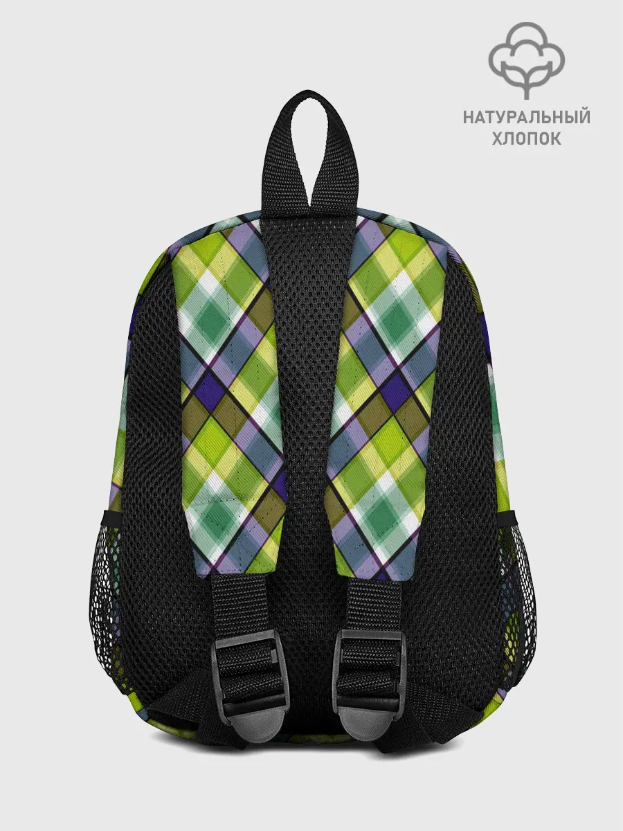 Рюкзак детский / Крупный клетчатый косой узор