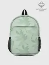 Рюкзак детский / Зеленые листья на светло зеленом