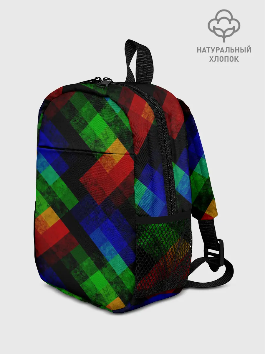 Рюкзак детский / Разноцветный мраморный узор