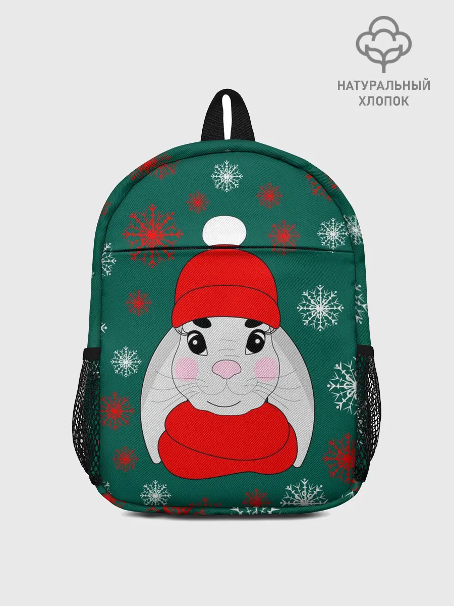 Рюкзак детский / зимний кролик и снежинки