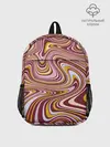 Рюкзак детский / Красно-золотые разводы красок паттерн