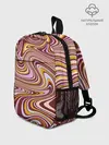 Рюкзак детский / Красно-золотые разводы красок паттерн