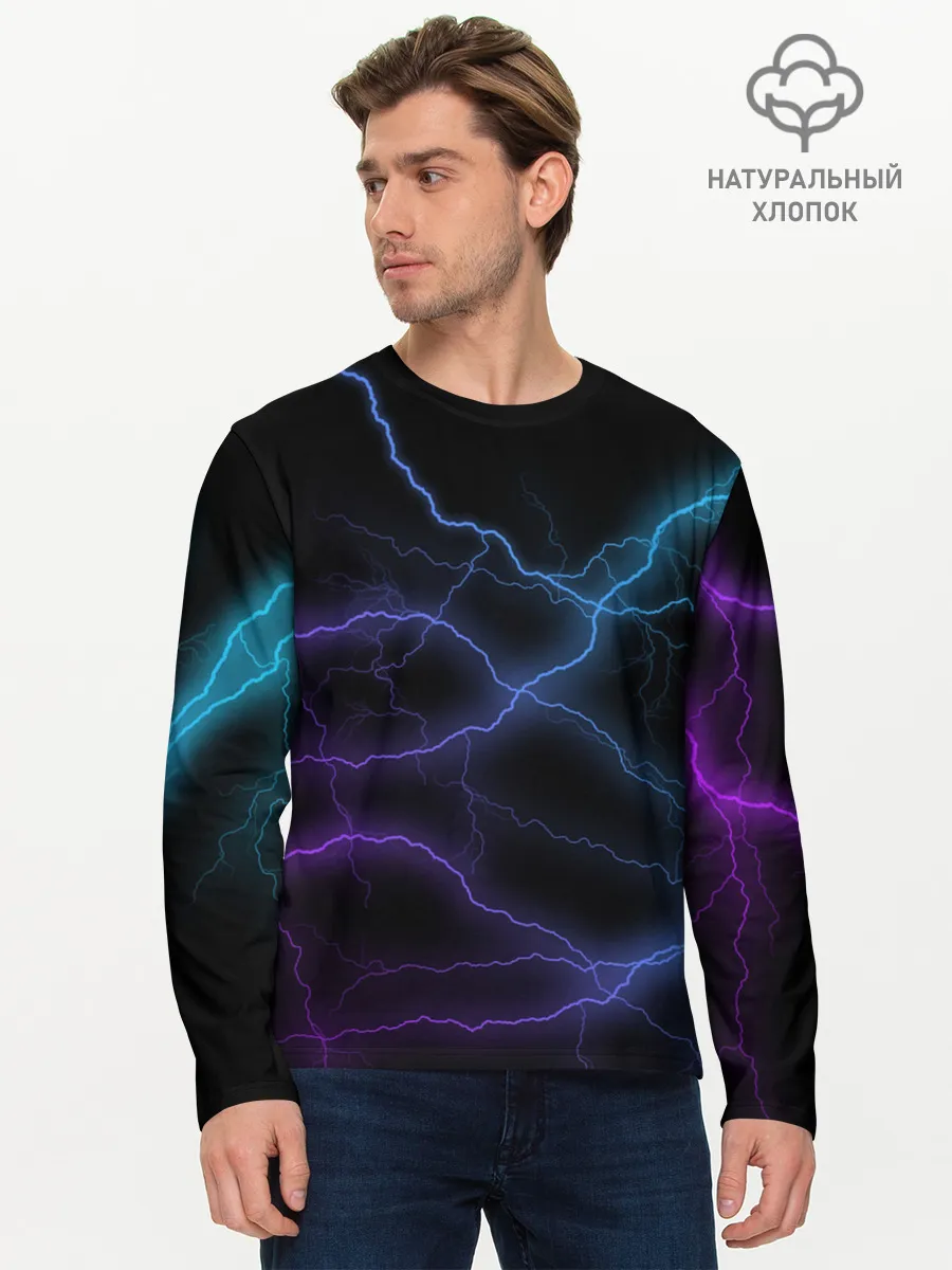 Мужской лонгслив базовый / МОЛНИЯ