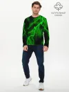 Мужской лонгслив базовый / МОЛНИЯ GREEN NEON