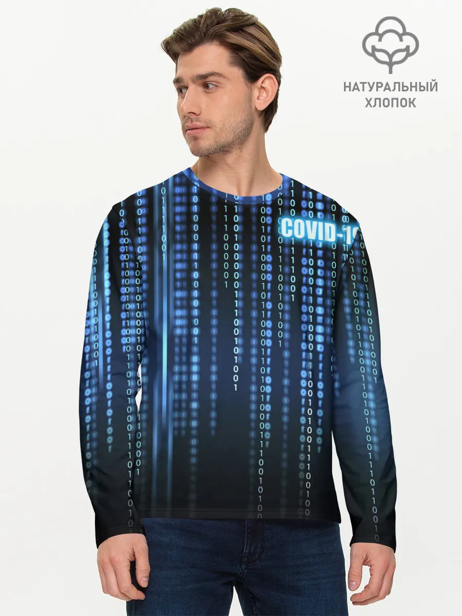 Мужской лонгслив базовый / Covid-19