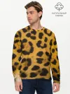 Мужской лонгслив базовый / Леопард