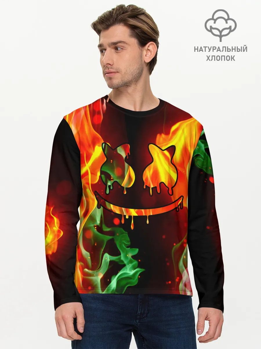 Мужской лонгслив базовый / Marshmello