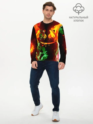 Мужской лонгслив базовый / Marshmello