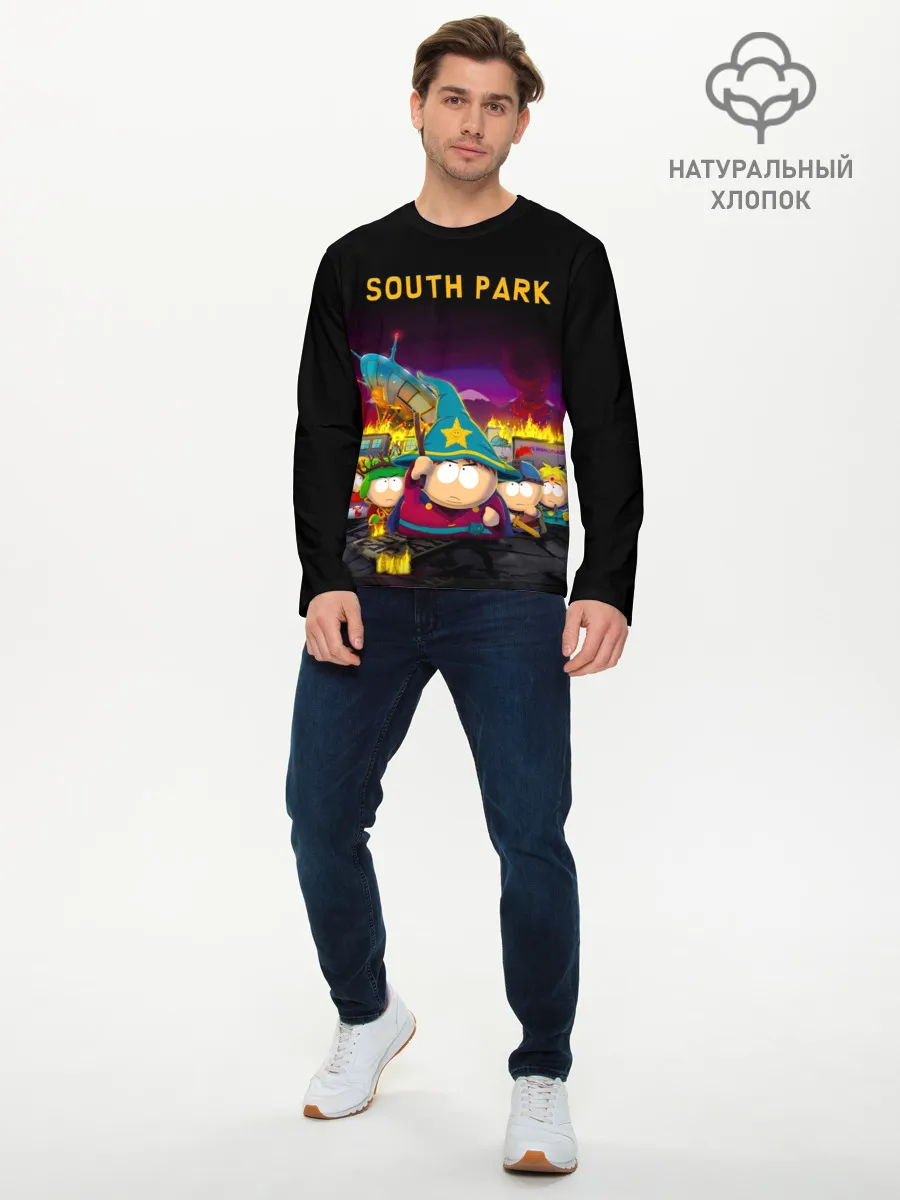 Мужской лонгслив базовый / Южный Парк