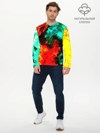 Мужской лонгслив базовый / БИТВА ОГНЕЙ