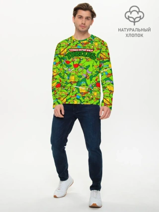 Мужской лонгслив базовый / Черепашки - ниндзя