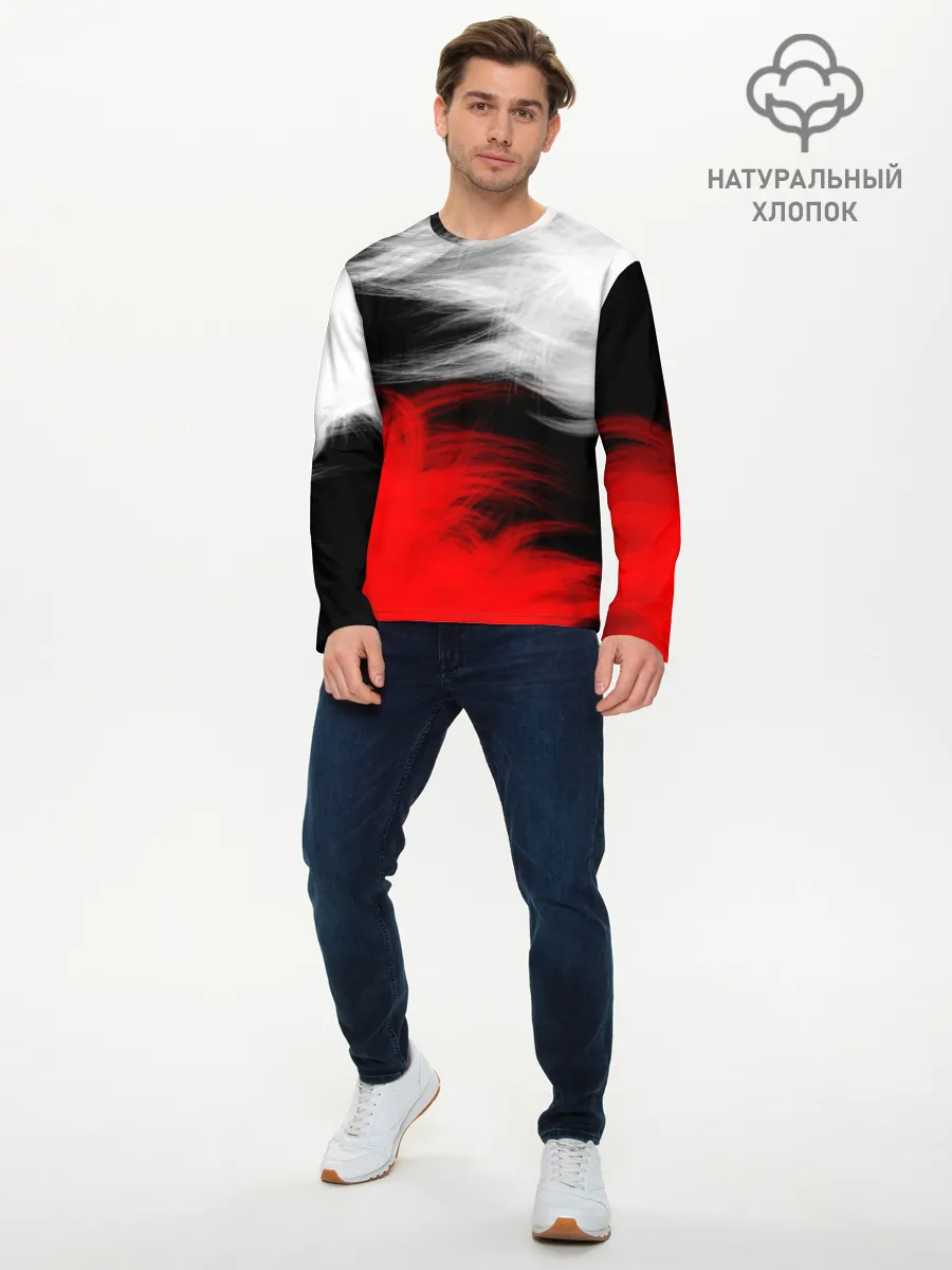 Мужской лонгслив базовый / ПЕРЬЯ