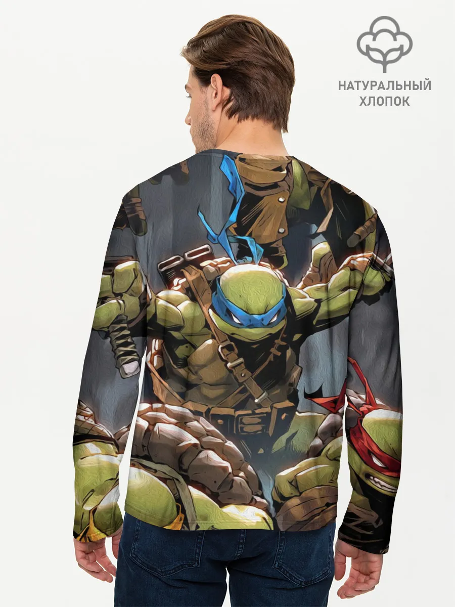 Мужской лонгслив базовый / ЧЕРЕПАШКИ