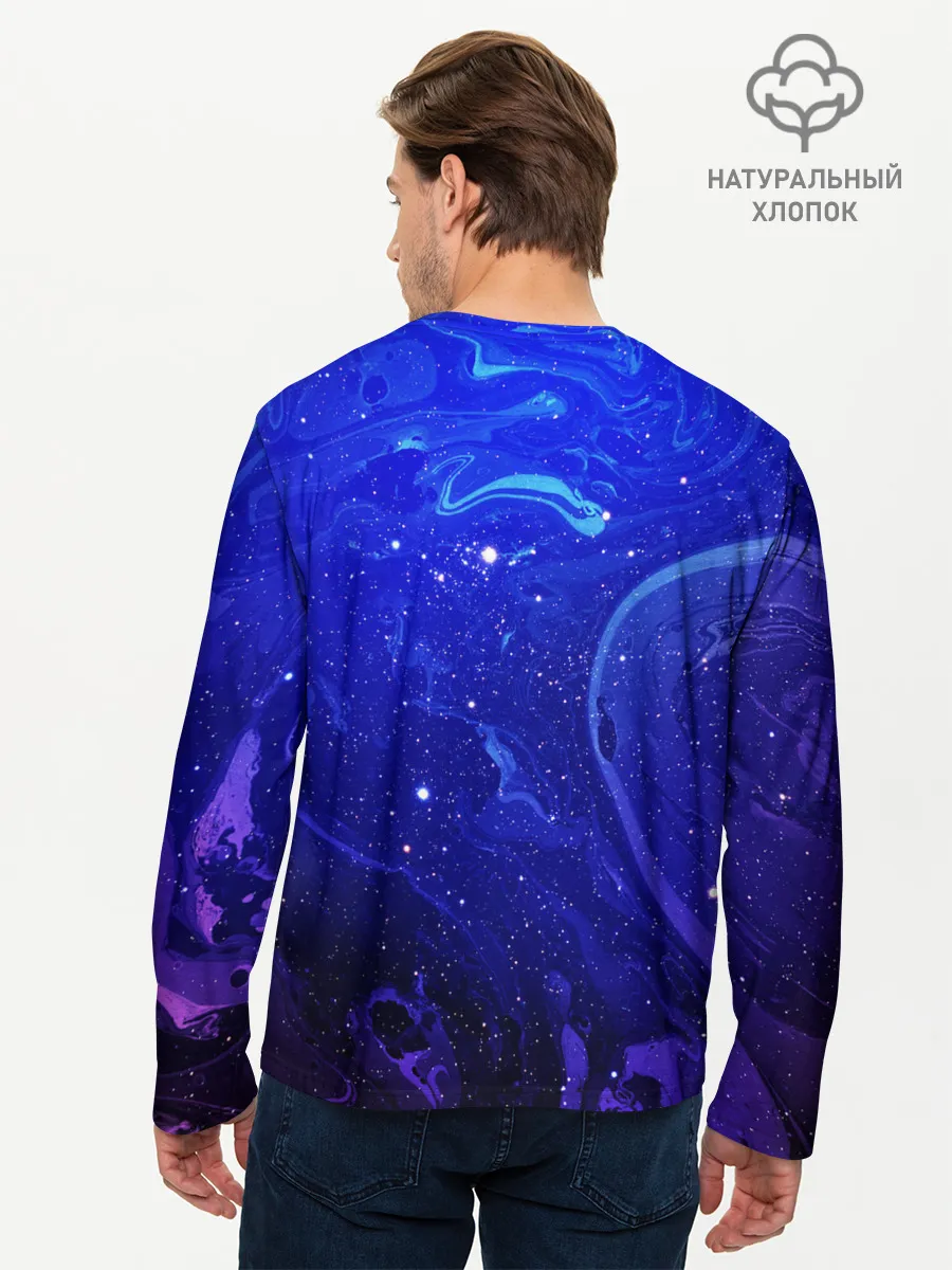 Мужской лонгслив базовый / СИНИЙ КОСМОС