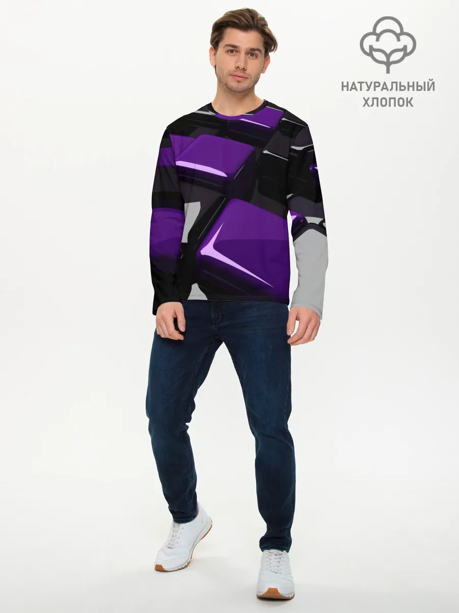 Мужской лонгслив базовый / НЕОНОВАЯ ГЕОМЕТРИЯ