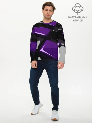 Мужской лонгслив базовый / НЕОНОВАЯ ГЕОМЕТРИЯ