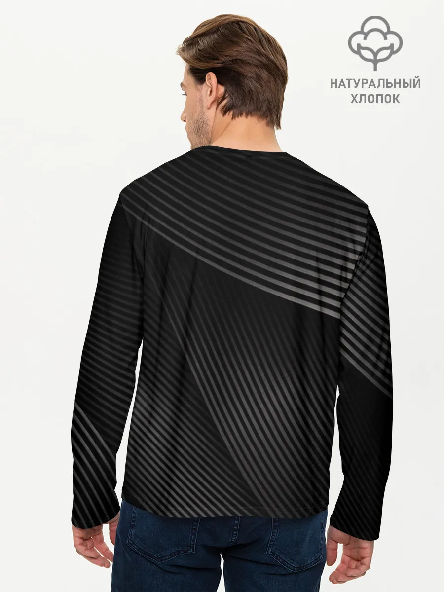 Мужской лонгслив базовый / МЕТАЛЛИЧЕСКИЕ ПОЛОСЫ / METAL STRIPS