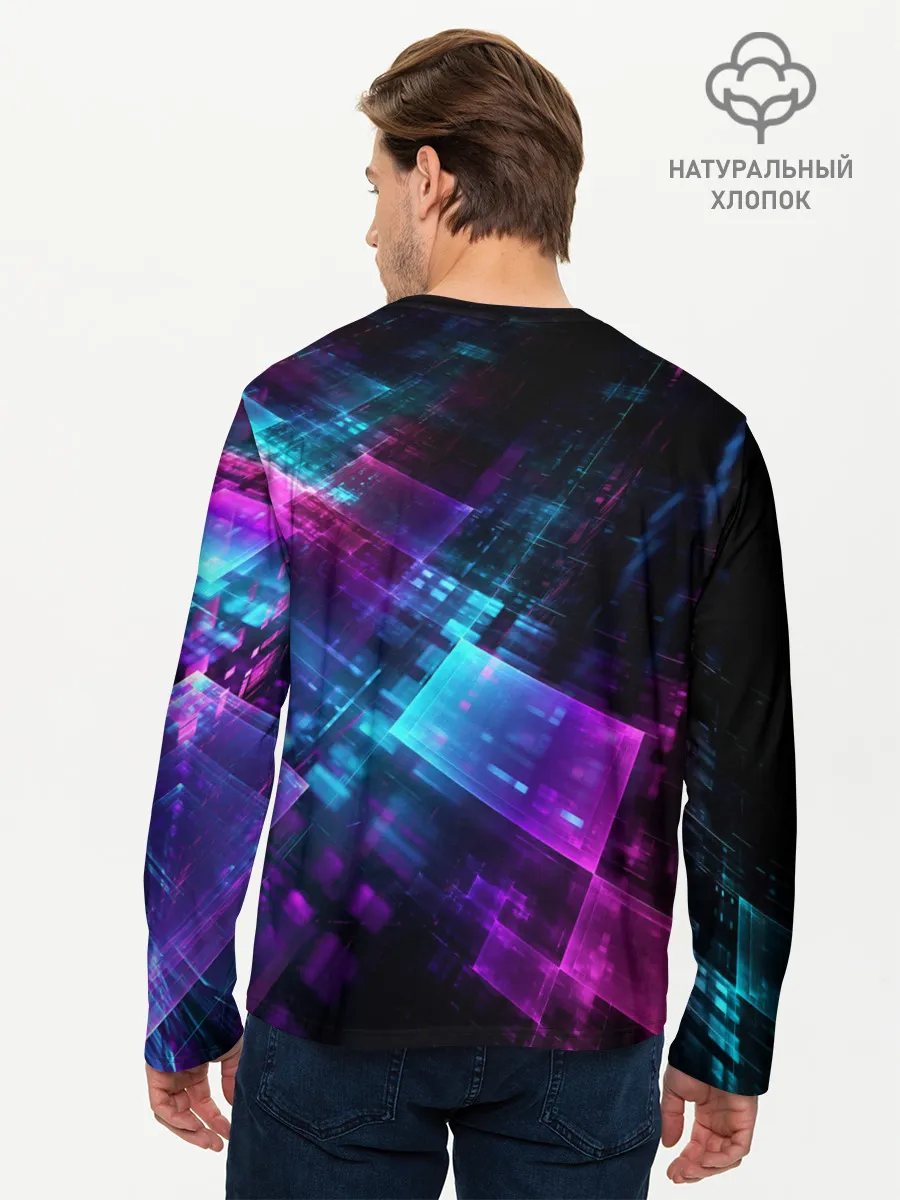 Мужской лонгслив базовый / НЕОНОВАЯ АБСТРАКЦИЯ