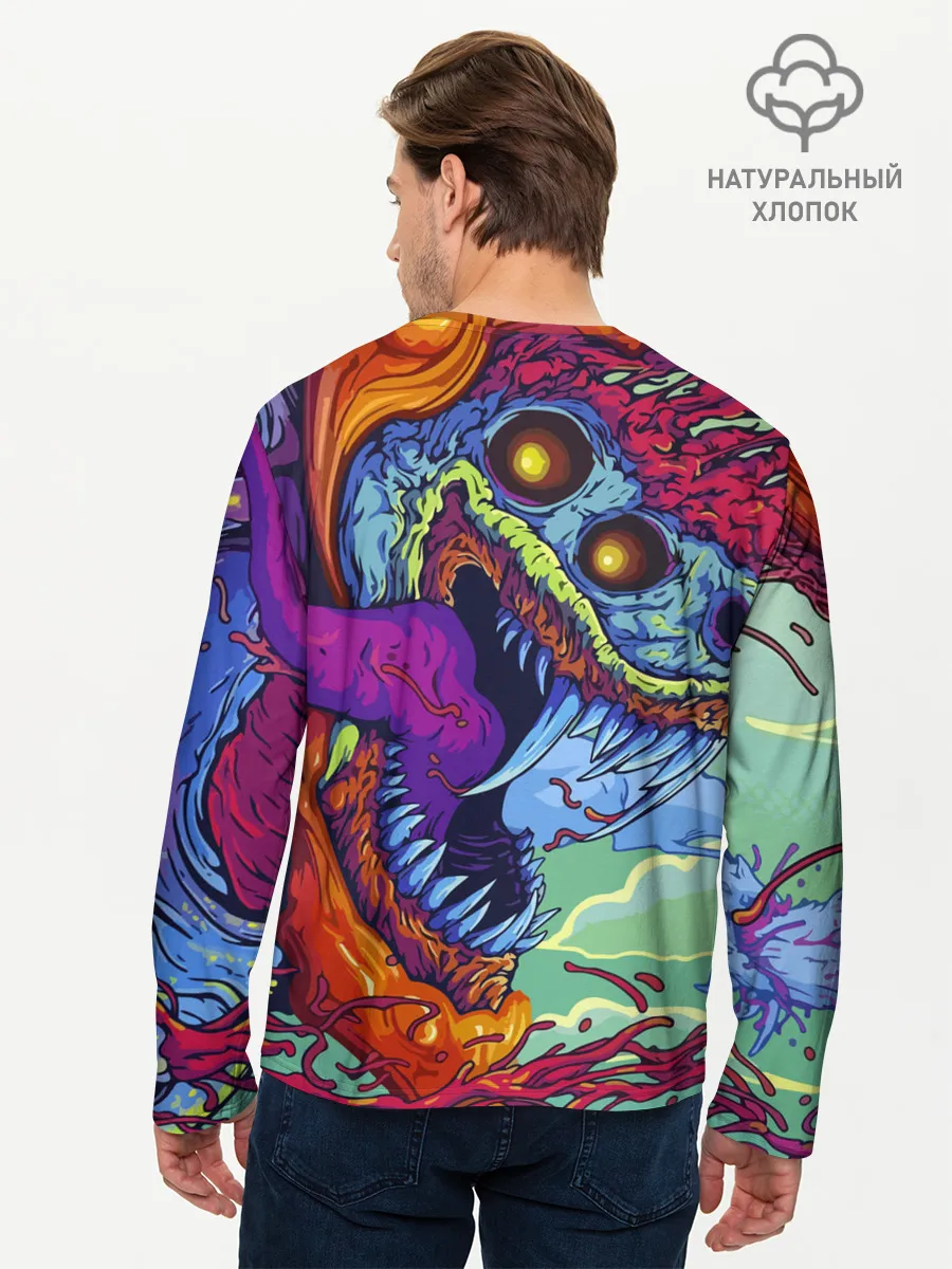 Мужской лонгслив базовый / CS GO HYPERBEAST | КС ГО ХАЙПЕРБИСТ