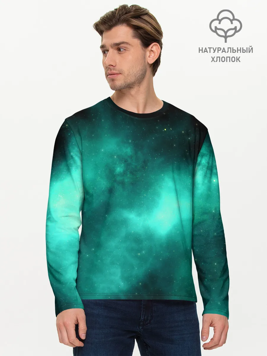 Мужской лонгслив базовый / НЕОНОВЫЙ КОСМОС