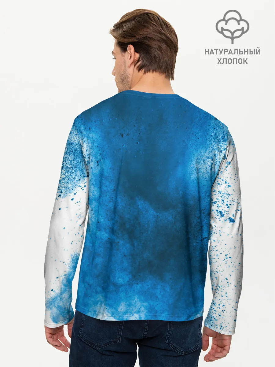 Мужской лонгслив базовый / СИНИЙ ДЫМ